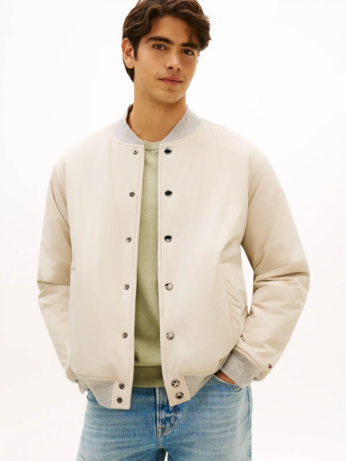 Tommy Hilfiger CREST GRAPHIC REVERS, P97 Krem Erkek Ceket