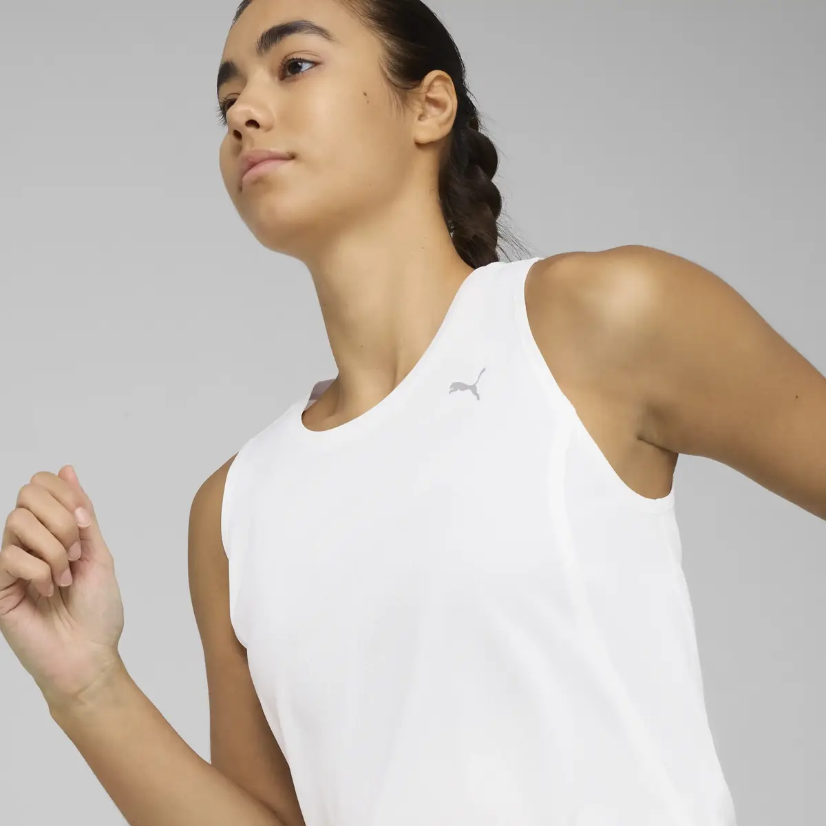 Puma W RUN VELOCITY TANK (POLY) Beyaz Kadın T-Shirt & Polo