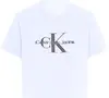 Calvin Klein SS LIQUID CK CROPPED, YAA Beyaz Kadın T-Shirt & Polo