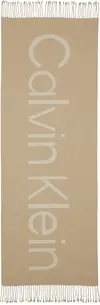Calvin Klein FRINGES SCARF 65X195 Kadın Krem Eşarp