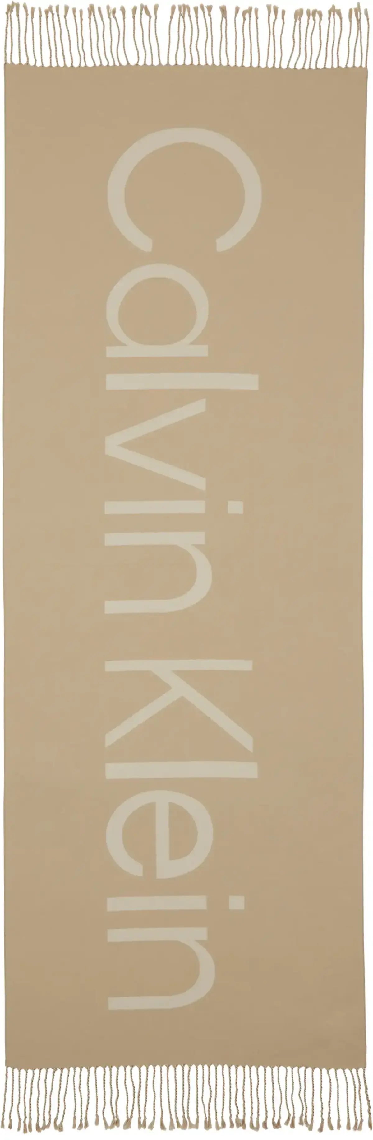 Calvin Klein FRINGES SCARF 65X195 Kadın Krem Eşarp