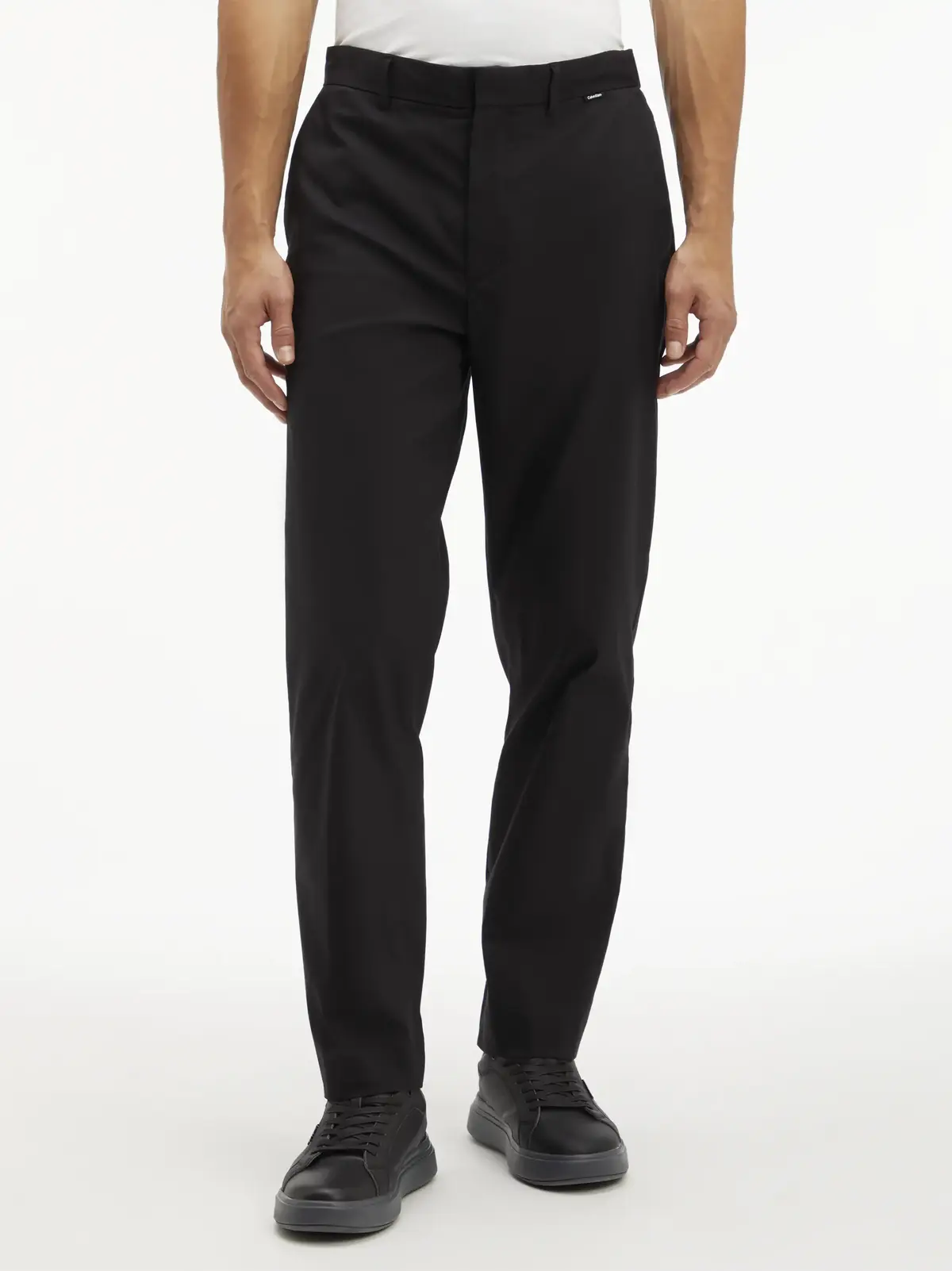 Calvin Klein TECH COTTON STRETCH Erkek Siyah Kumaş Pantolon