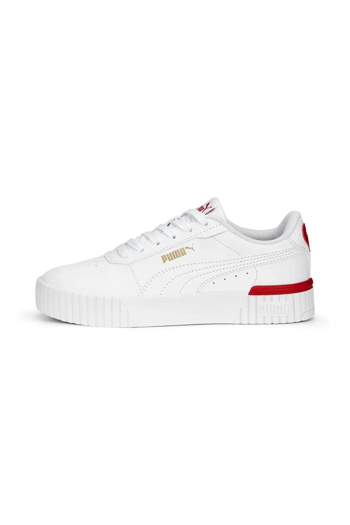 Puma Carina 2.0 Red Thread JR Beyaz Kadın Günlük Spor Ayakkabı