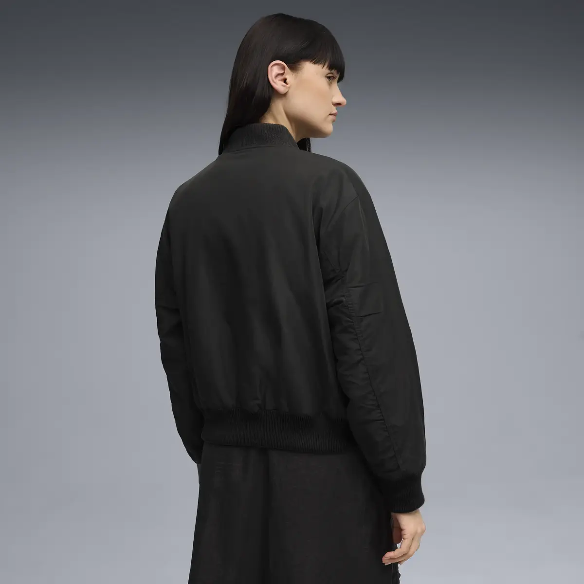 Puma T7 Satin Bomber Jacket Siyah Kadın Ceket