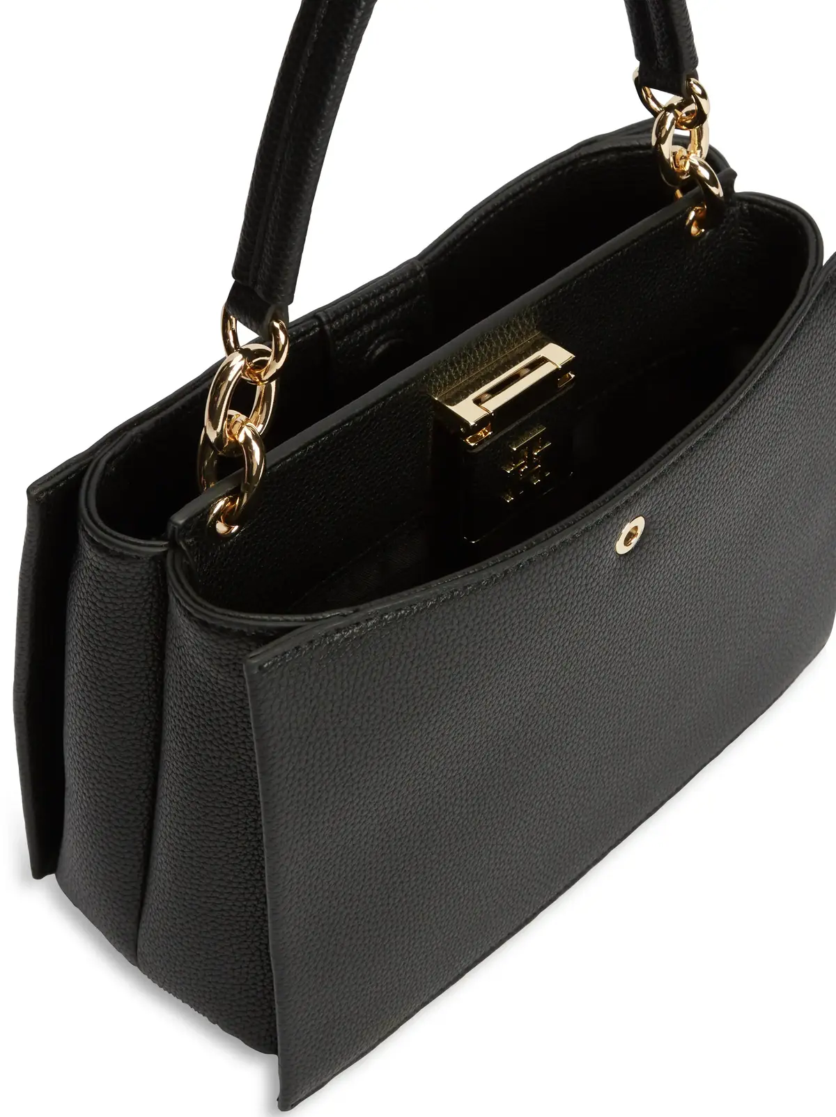 Tommy Hilfiger TH HER MED SATCHEL, BDS Siyah Kadın Çanta & Cüzdan