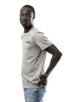 Calvin Klein SS 30s EU WORD STRETCH GRAPHIC T Gri Erkek Tişört