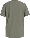 Calvin Klein BADGE RIB FITTED TOP Erkek Gri T-Shirt