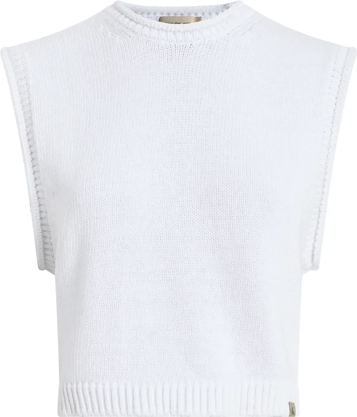 Calvin Klein LINEN BLEND LOOSE SW Kadın Beyaz Kazak