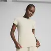 PUMA ESS ELEVATED Tee Bej Kadın T-Shirt