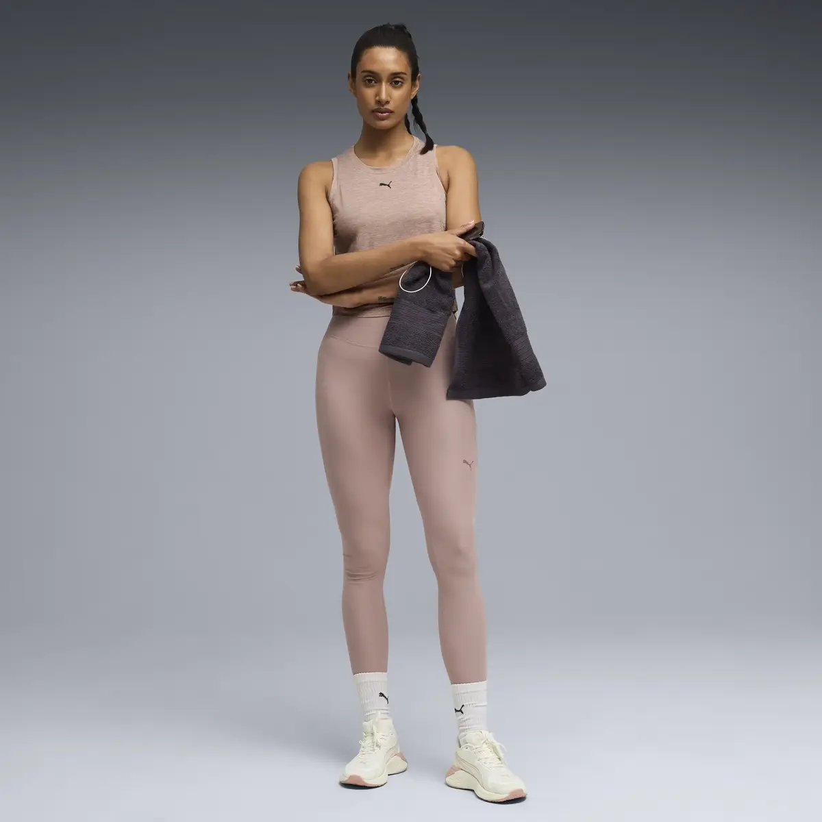 Puma CLOUDSPUN SLEEVELESS TANK Açık Kahve Kadın Antrenman Atleti