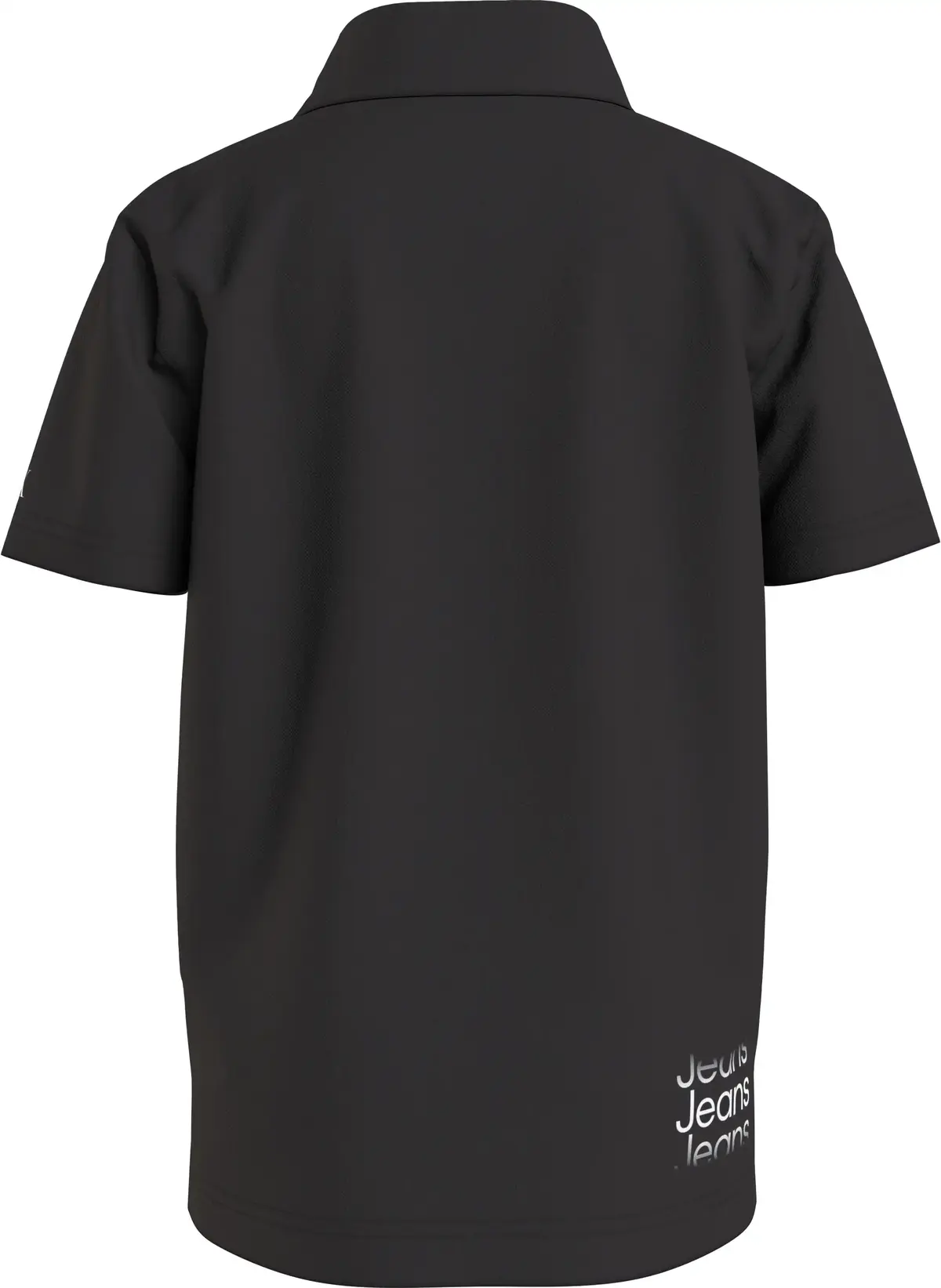 Calvin Klein INST. CUT OFF LOGO P Erkek Siyah Polo T-Shirt
