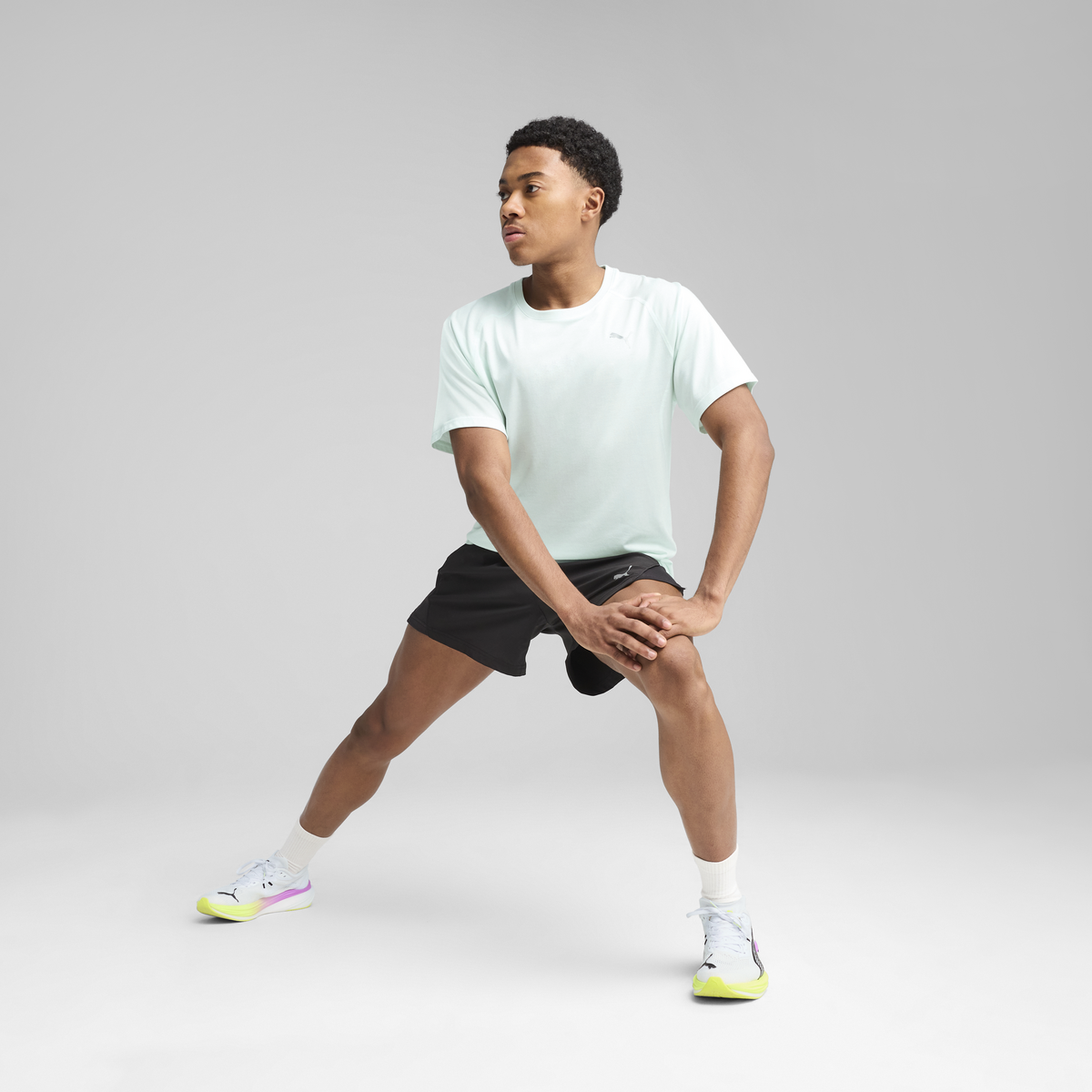 Puma RUN  VELOCITY TEE TRI-BLEND Mavi Erkek T-Shirt