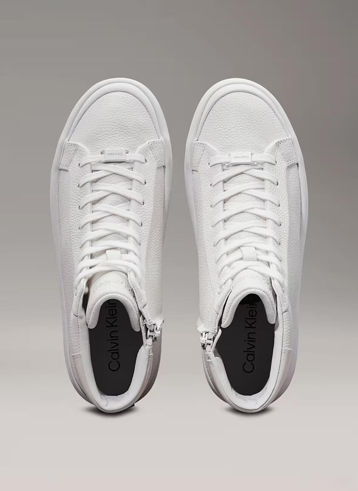 Calvin Klein VULC HIGH TOP LTH, 01T Beyaz Kadın Spor Ayakkabı