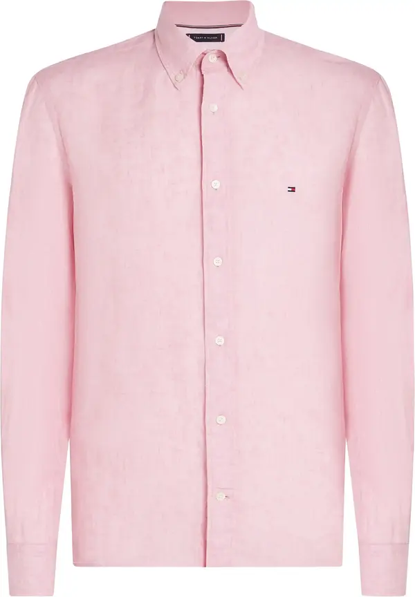 Tommy Hilfiger PIGMENT DYED LI SOLI, TOL Pembe Erkek Gömlek