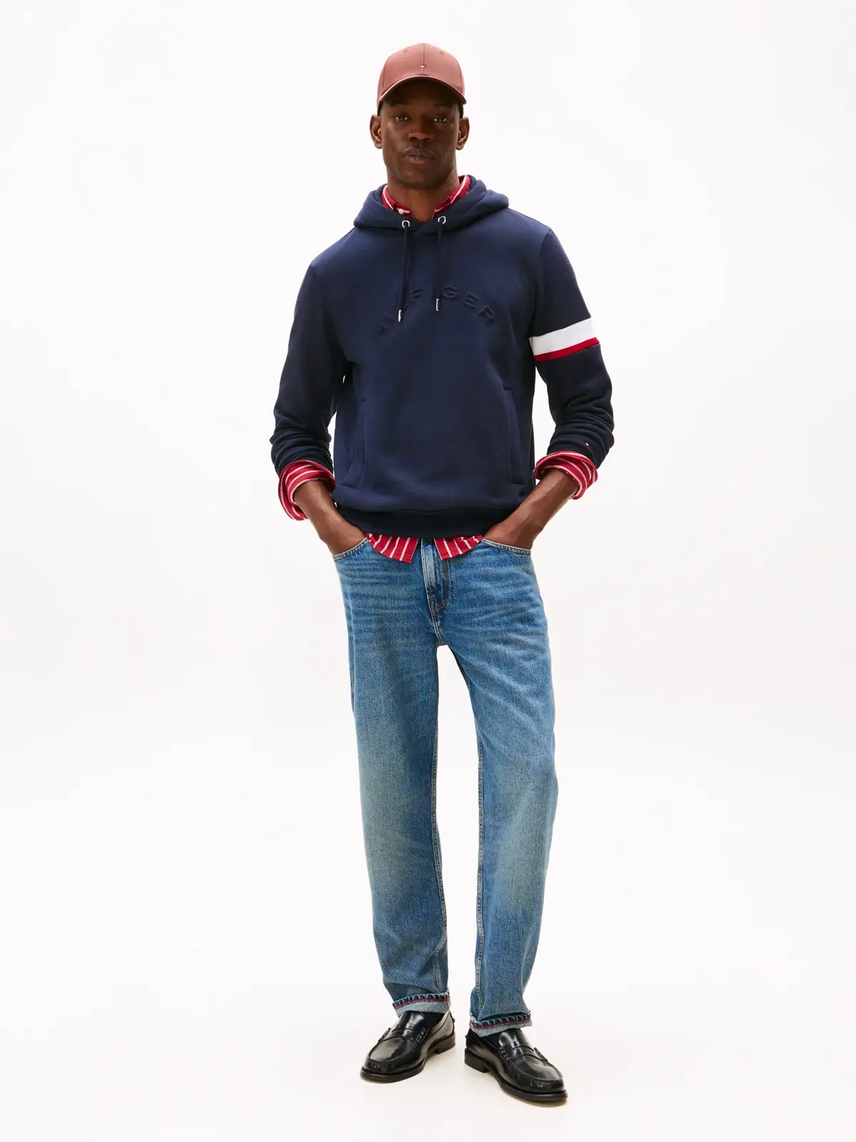 Tommy Hilfiger RWB INSERT HOODIE, DW5 Siyah Erkek Sweatshirt