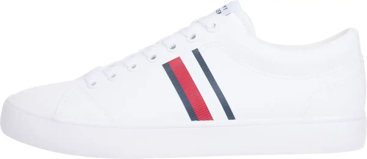 Tommy Hilfiger TH HI VULC LOW CORE, YBS Beyaz Erkek Spor Ayakkabı & Sneaker