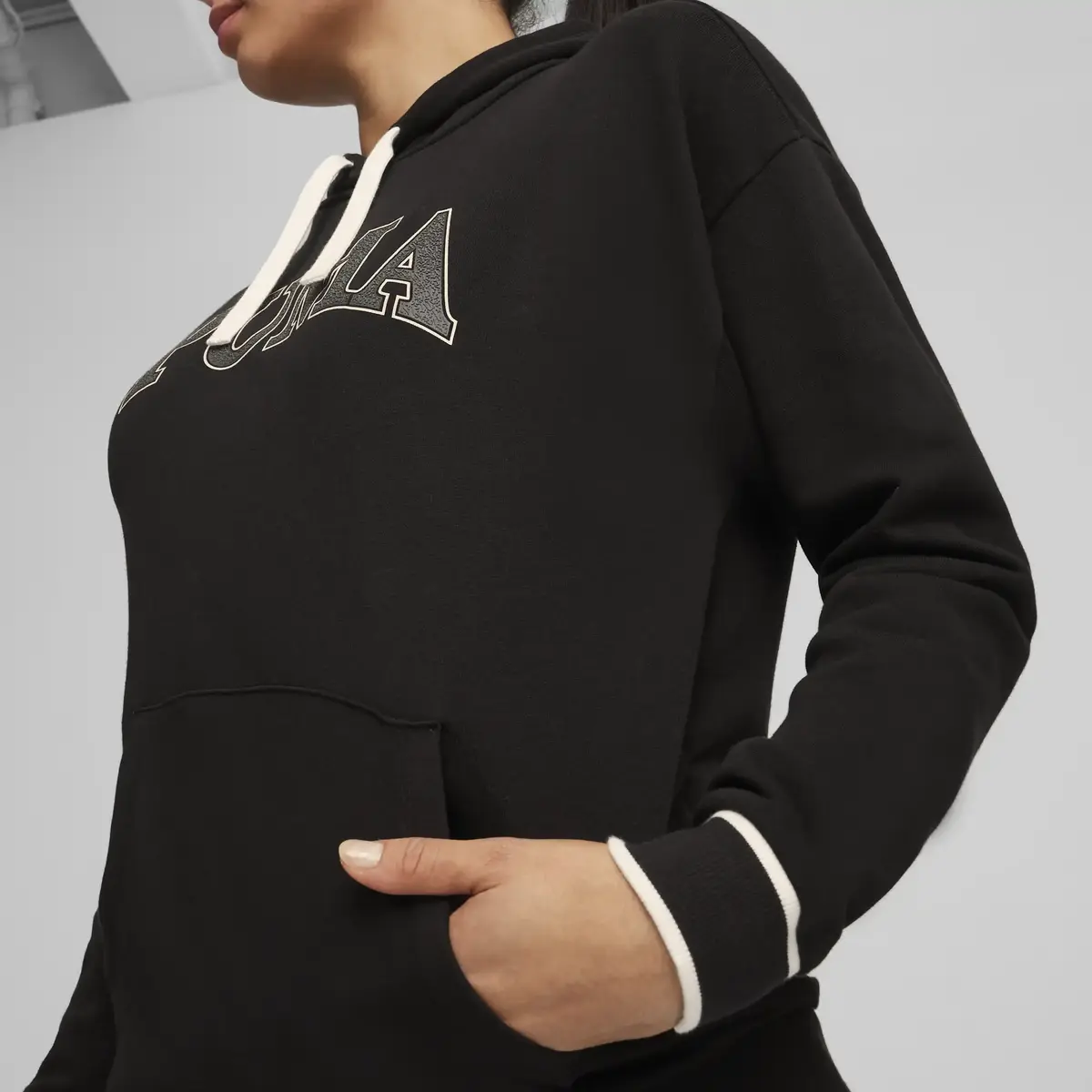 PUMA SQUAD Hoodie TR Siyah Kadın Sweatshirt