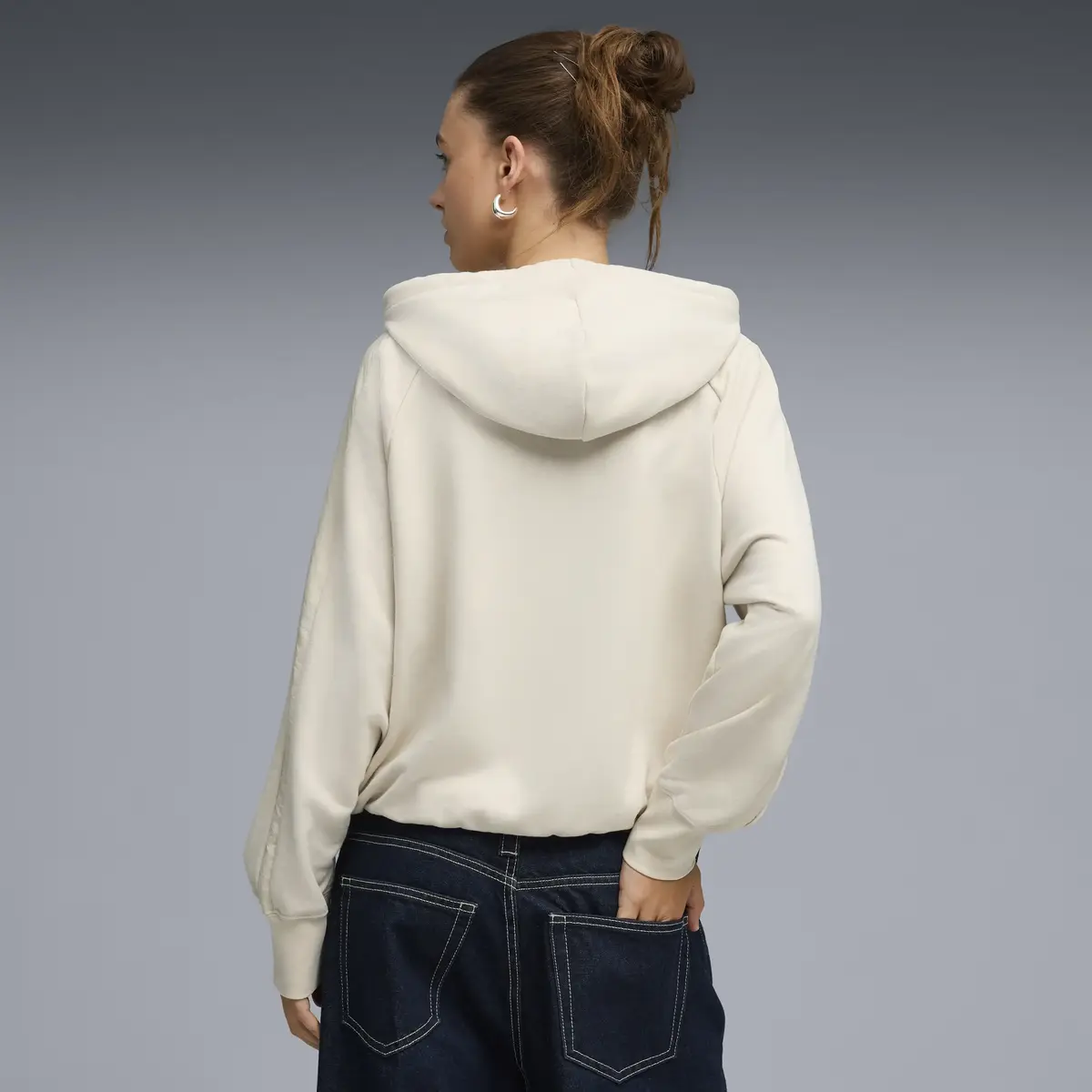 Puma HER Oversized Hoodie Krem Kadın Sweatshirt