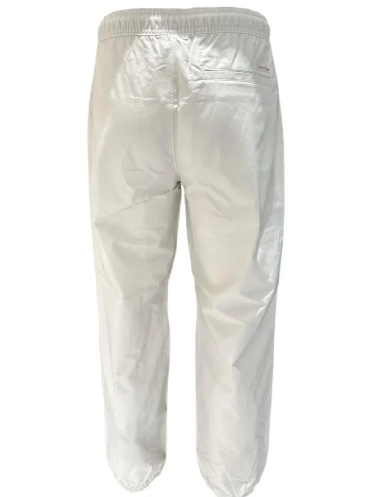 Calvin Klein COTTON NYLON PARACHU, GNA, S Beyaz Erkek Paraşüt Pantolon