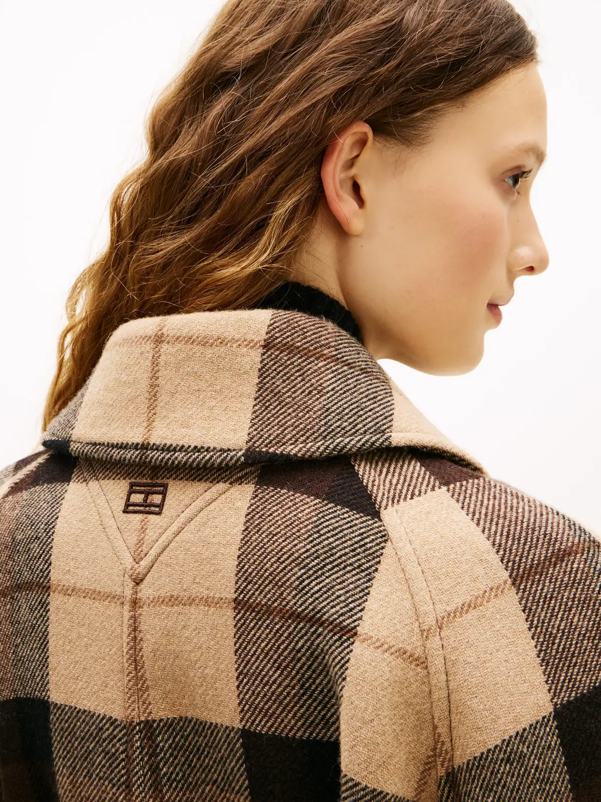 WOOL CHECK BELTED RL, 0M7