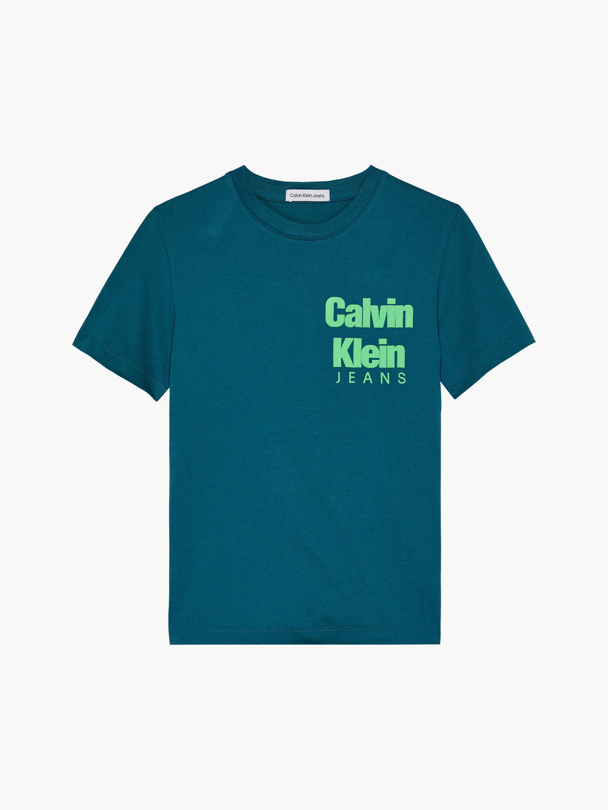 Calvin Klein MINI BLOWN-UP LOGO S Erkek Yeşil T-Shirt