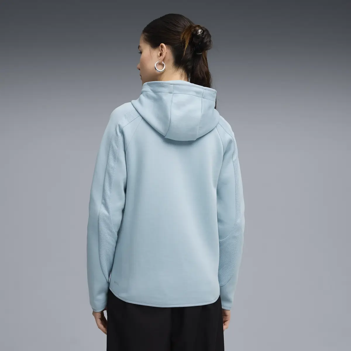 Puma EVOSTRIPE Full-Zip Hoodie DK Mavi Kadın Kapüşonlu Sweatshirt