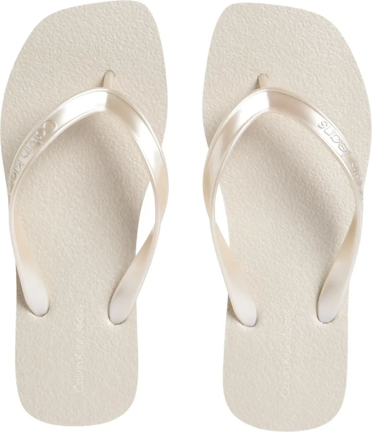 Calvin Klein THONG+ TPU METALLIC, ACF Beyaz Kadın Terlik
