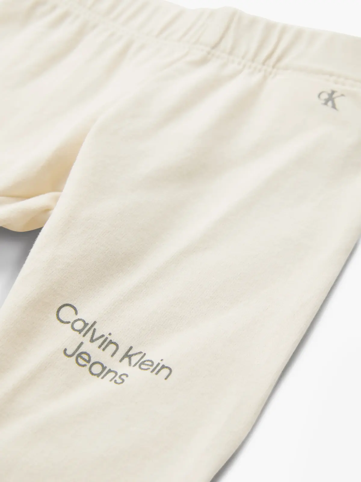 Calvin Klein STACK LOGO LEGGING Bebek Krem Tayt