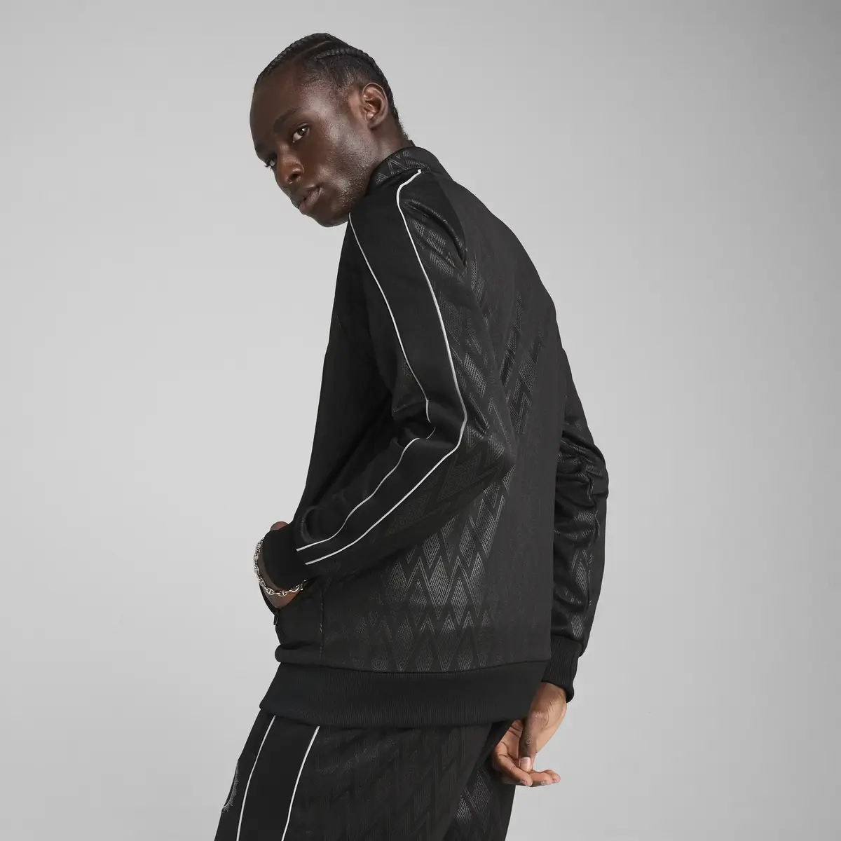 PUMA X HARRY POTTER T7 Jkt Siyah Erkek Fermuarlı Üst