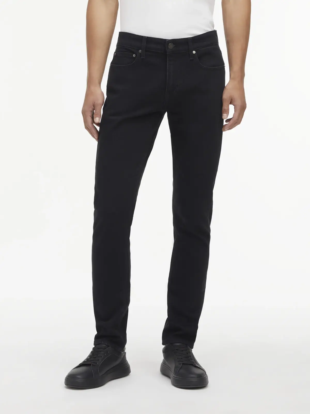 Calvin Klein SLIM FIT RINSE BLACK Erkek Antrasit Kot Pantolon