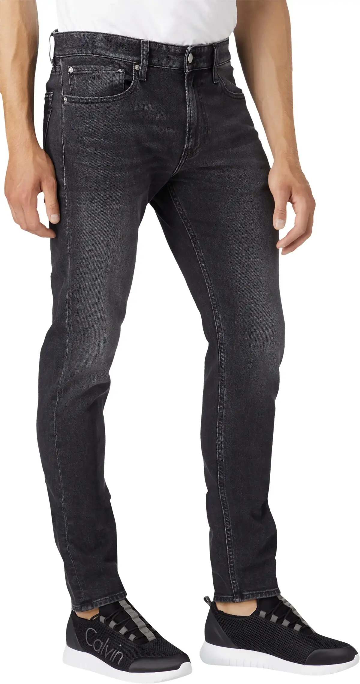 Calvin Klein SLIM TAPER Erkek Antrasit Kot Pantolon