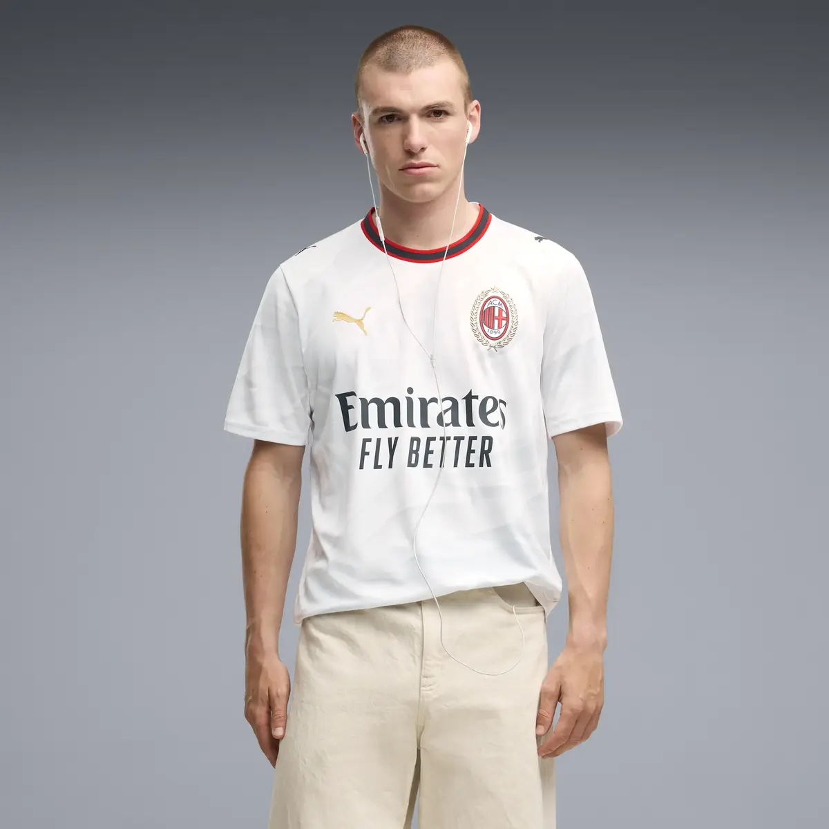 PUMA ACM Away Jersey Replica Beyaz Erkek Forma
