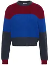 Calvin Klein Chunky Stripe Crew Lacivert Kadın Kazak