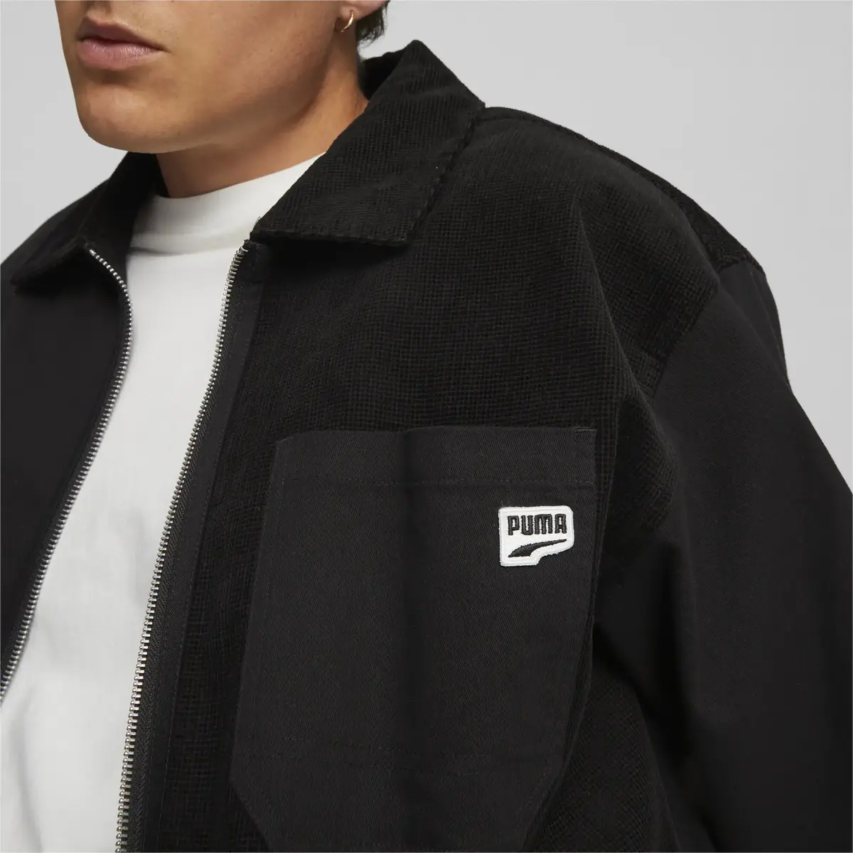 Puma DOWNTOWN Corduroy Shirt Siyah Erkek Gömlek