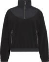 Calvin Klein 1/4 ZIP MIXED MEDIA POLAR FLEECE Siyah Kadın Sweatshirt Calvin Klein 1/4 ZIP MIXED MEDIA POLAR FLEECE Siyah Kadın Sweatshirt