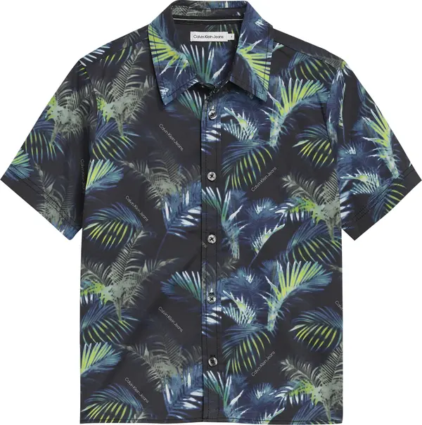 Calvin Klein AOP PALM SS SHIRT Erkek Yeşil Gömlek