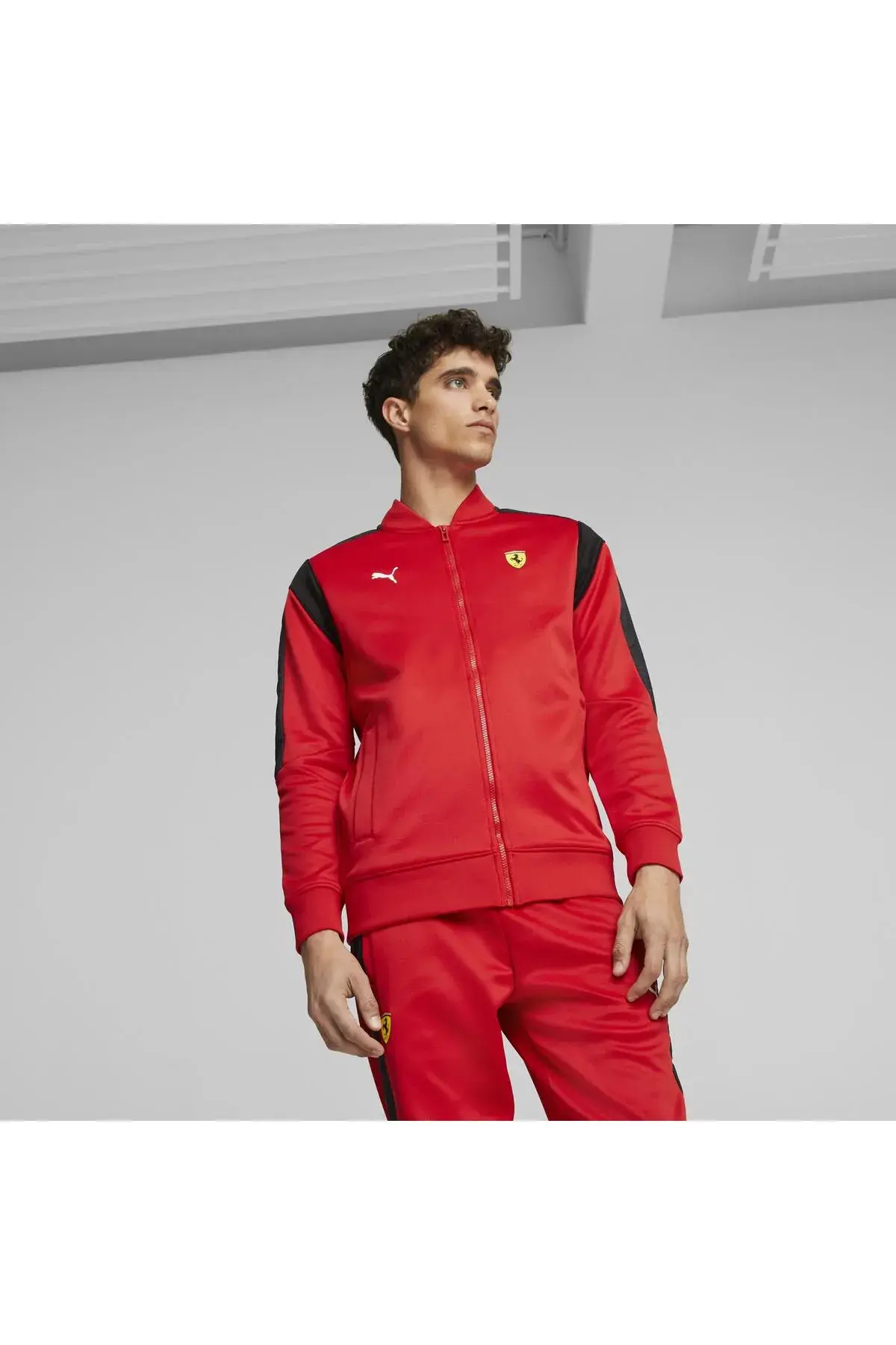 Puma Ferrari Race MT7 Track Jacket Kırmızı Erkek Fermuarlı Sweatshirt