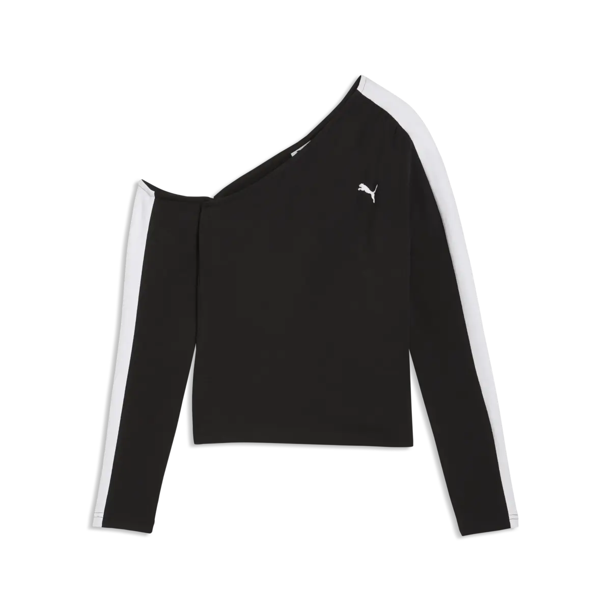 PUMA T7 Asymmetric Longsleeve Siyah Kadın T-Shirt