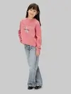 Calvin Klein MONOLOGO CN SWEATER, VAZ Pembe Kız Çocuk Sweatshirt