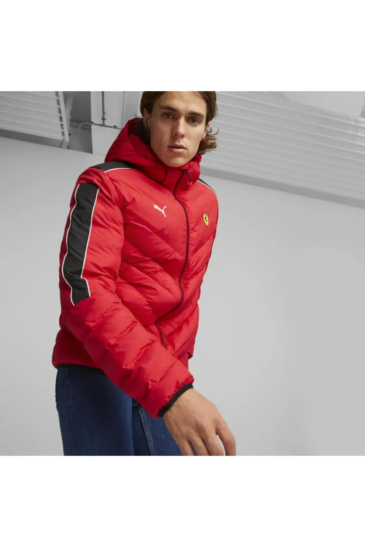 Puma Ferrari Race Mt7 Ecolite Down Jacket Kırmızı Erkek Şişme Mont