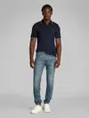 Calvin Klein STRETCH PIQUE TIPPIN Lacivert Erkek Polo Yaka Tişört