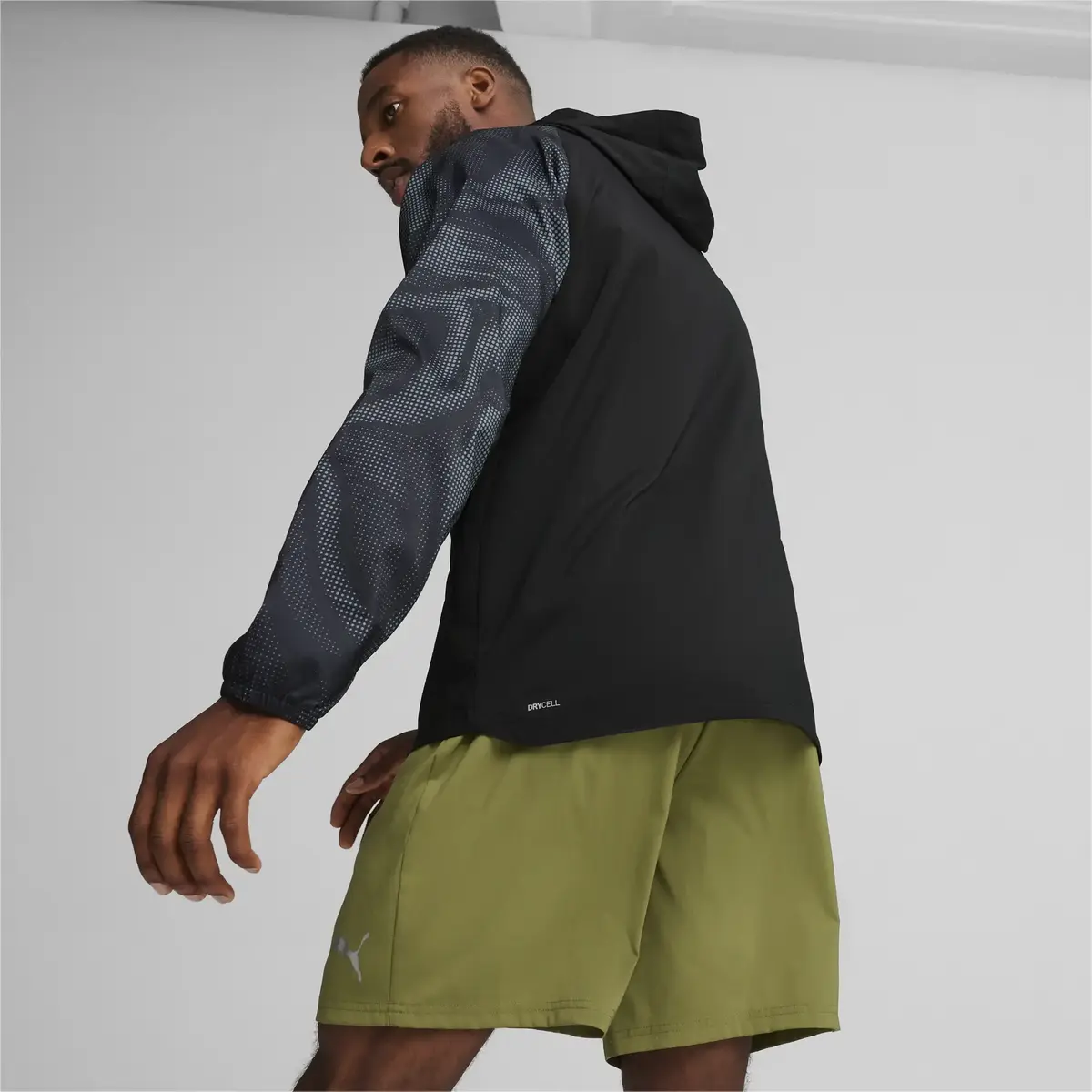 Puma RUN FAVORITE AOP WOVEN JACKET M Siyah Erkek Sweatshirt
