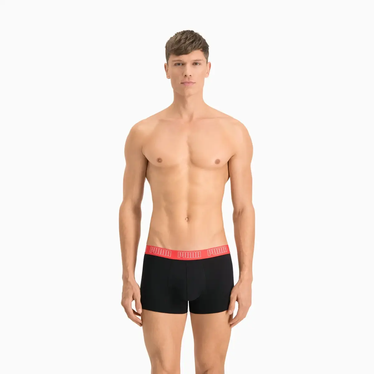 Puma PUMA BASIC TRUNK 2P red / black Kırmızı Erkek 2'li Boxer