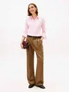 Tommy Hilfiger 1985 SLIM PIQUE BTN, 0D7 Pembe Kadın Gömlek