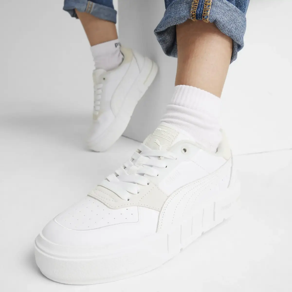 PUMA Cali Court PureLuxe Wns Beyaz Kadın Günlük Spor Ayakkabı
