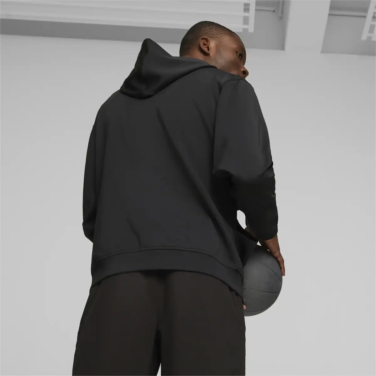 Puma Fit Double Knit FZ Hoodie Siyah Erkek Hoodie
