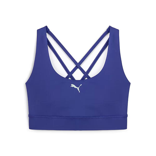 Puma TRAINING Mid Impact Bra Mavi Kadın Sporcu Sütyeni