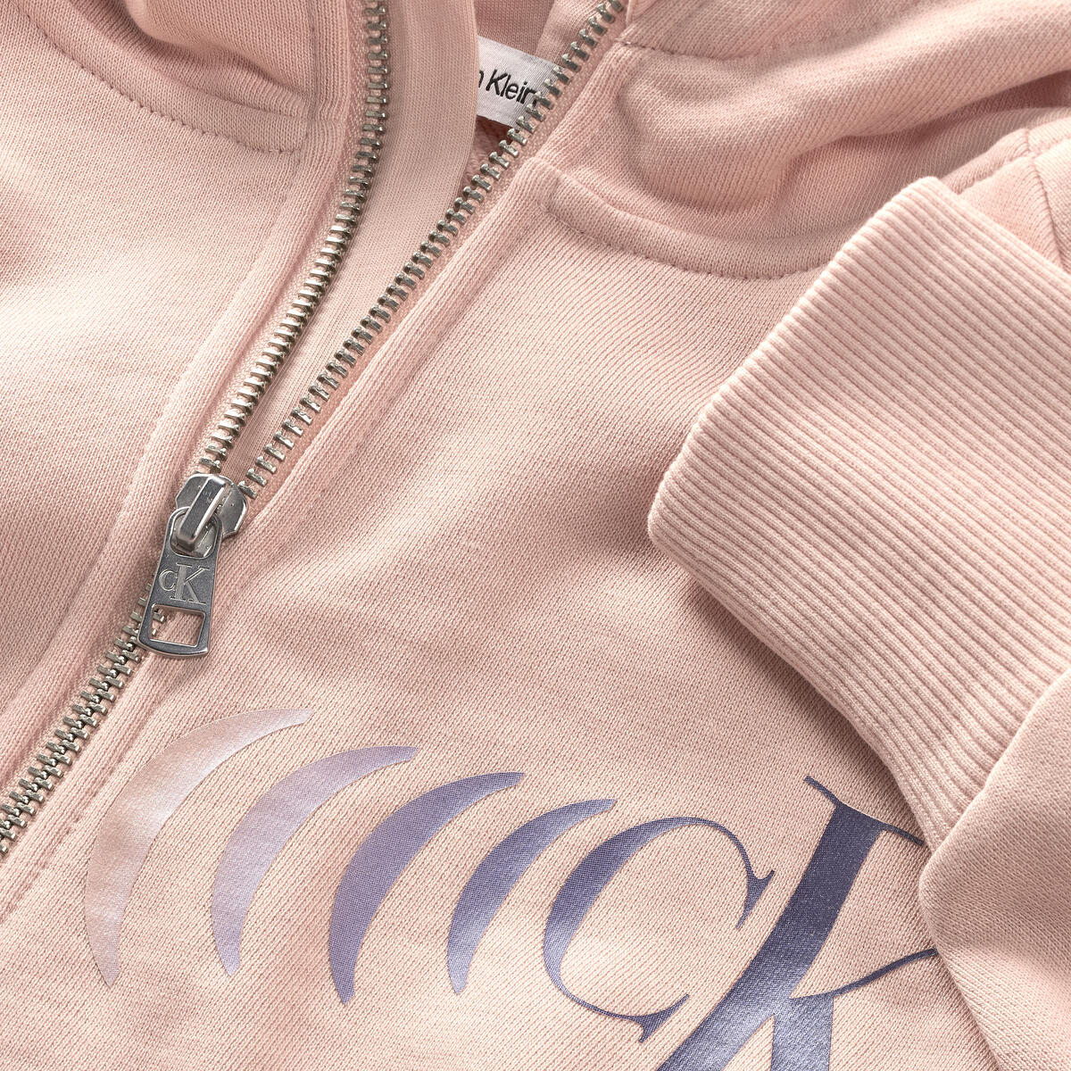 Calvin Klein SLIM FIT ZIP THROUGH Kadın Pembe Hoodie
