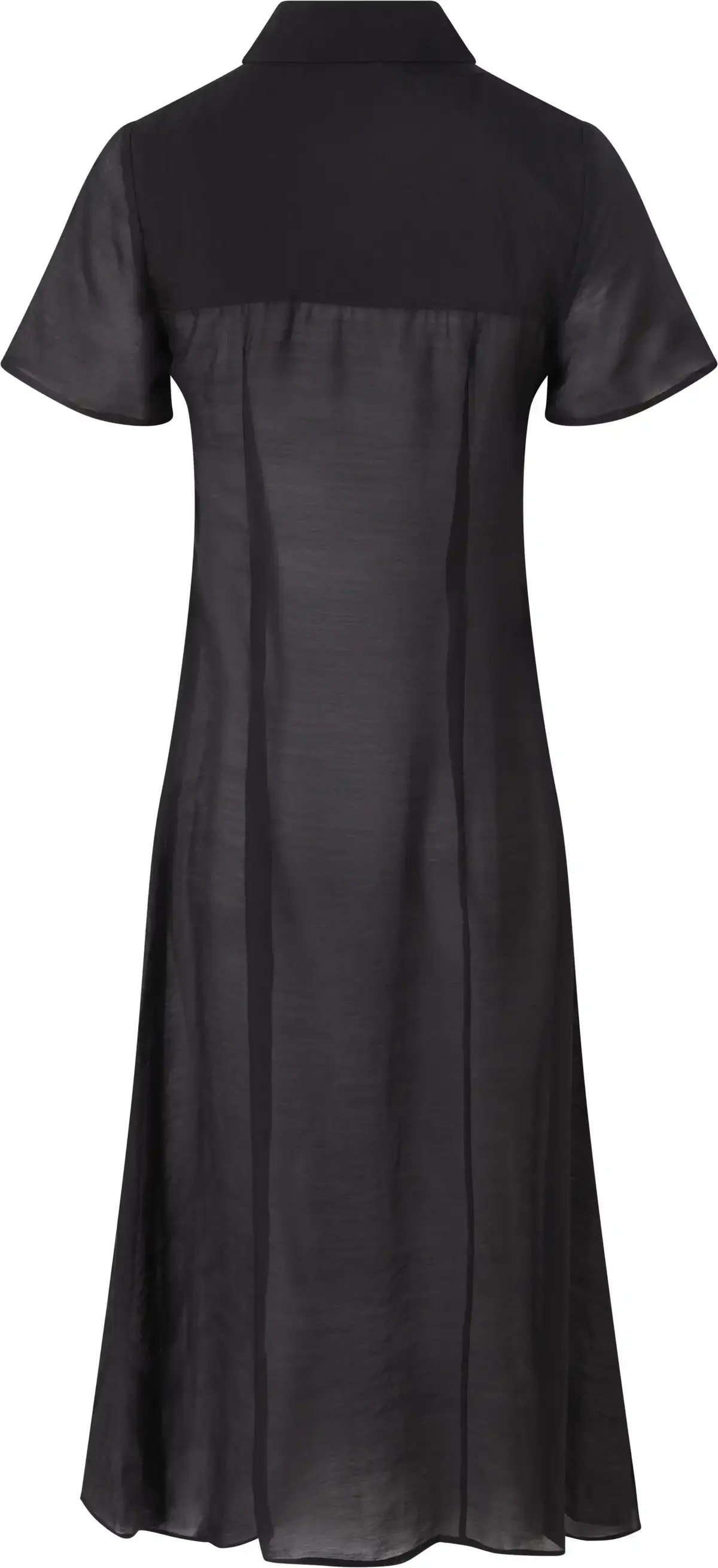 Calvin Klein SHEER SHORT SLEEVE D Kadın Siyah Elbise