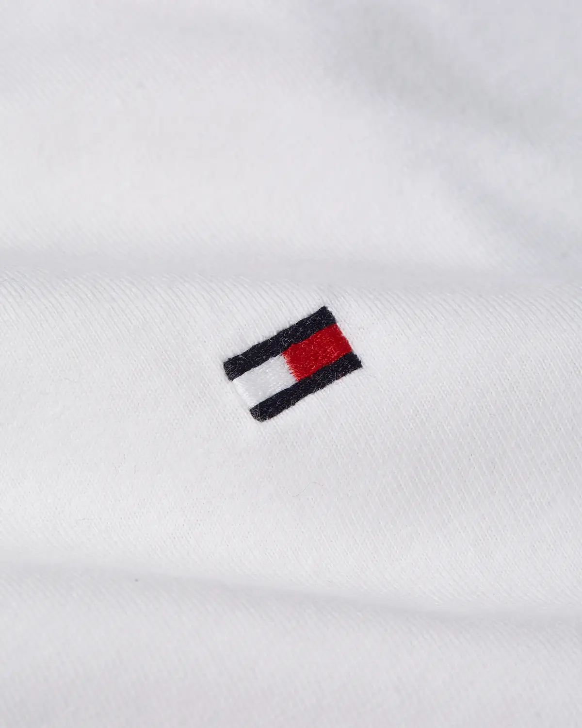 Tommy Hilfiger BACK FLAG LS TEE Erkek Beyaz Sweatshirt